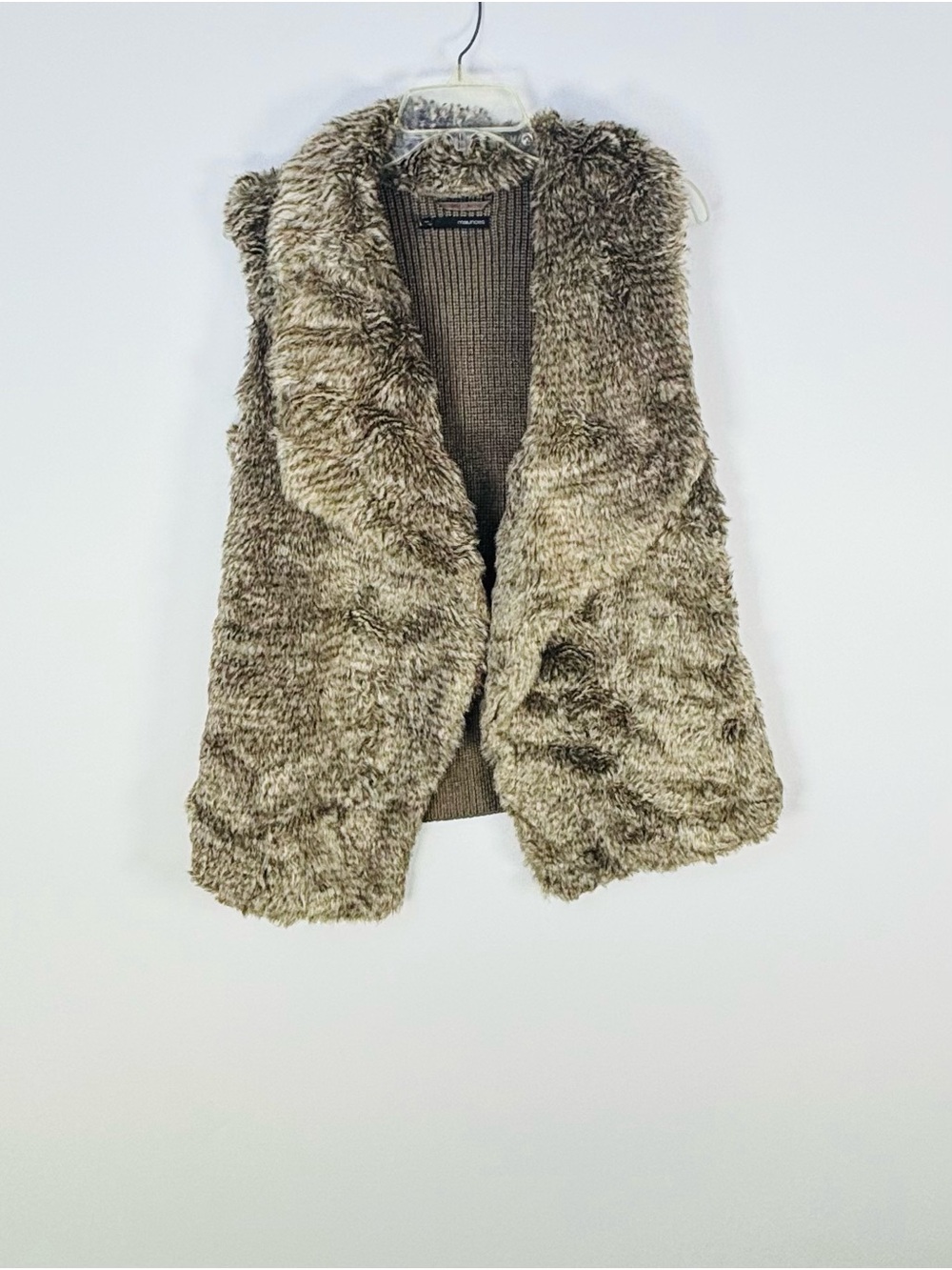 Maurices Taupe Faux Fur Vest - Women